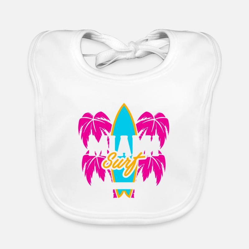 Miami Surf Südstrand Logo Baby Bio-Lätzchen