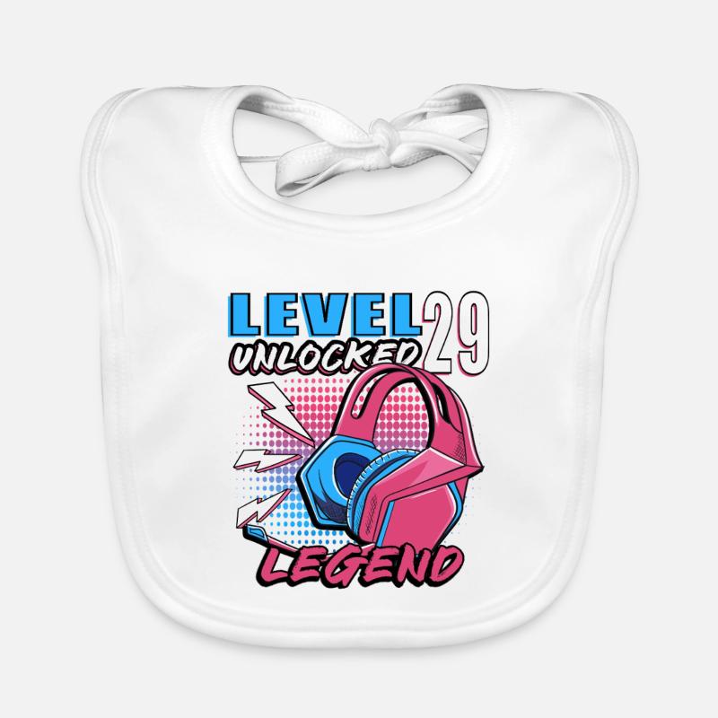 Level 29 Legende Neon Kopfhörer Baby Bio-Lätzchen