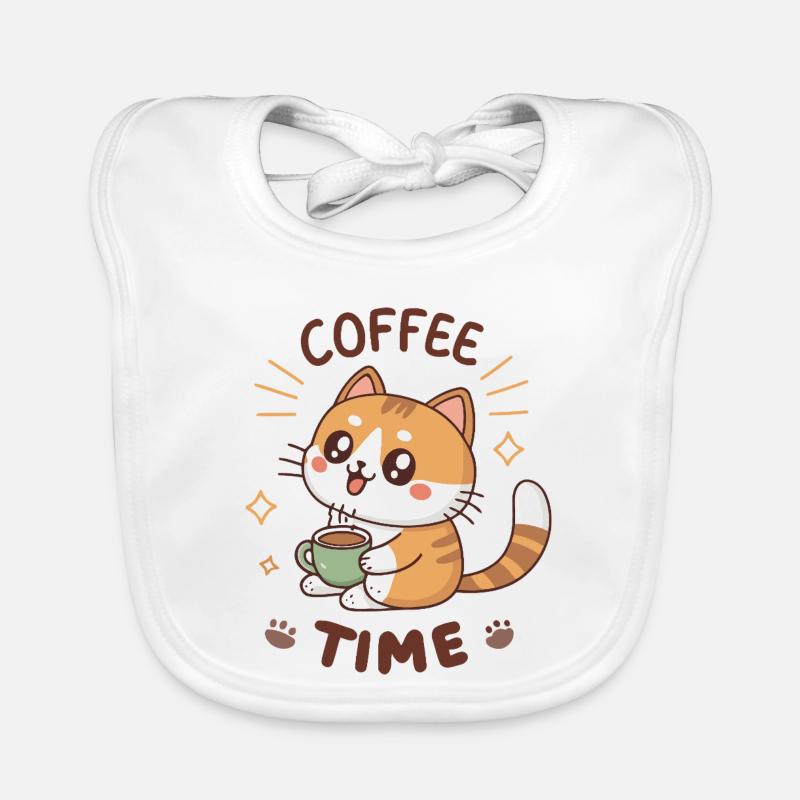Chat Café Latte Mignon Bavoir bio Bébé