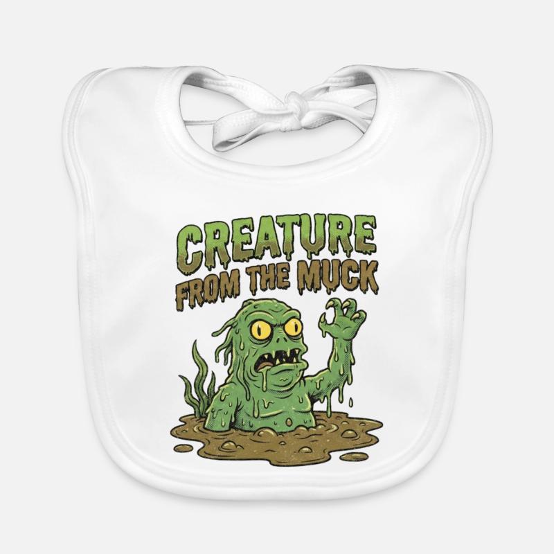 Creature from the Muck – Retro Comic Sumpfmonster  Baby Bio-Lätzchen