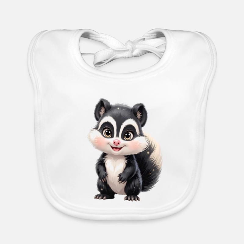 Charme de moufette mignon Bavoir bio Bébé