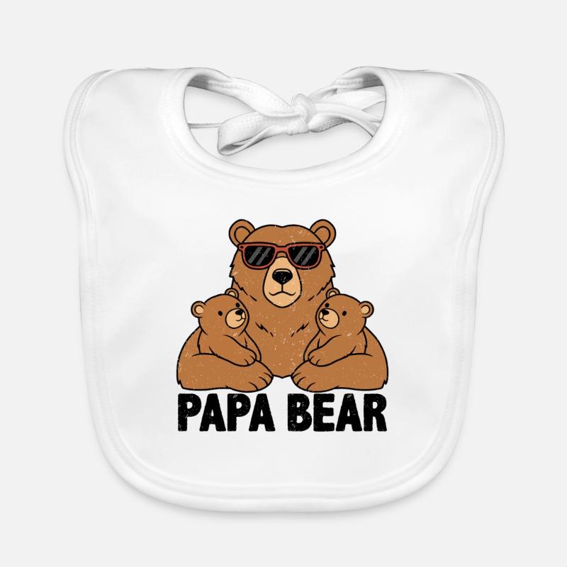Papa Ours Bavoir bio Bébé