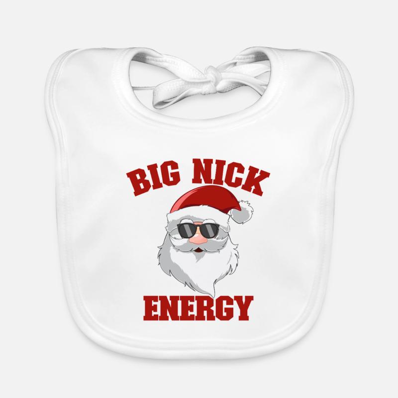 Père Noël, Joyeux Noël, Big Nick-E Bavoir bio Bébé
