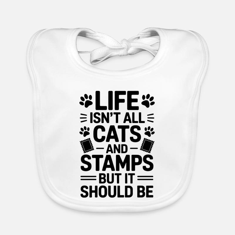 Timbres qui disent Cadeau de blagues de chat Bavoir bio Bébé
