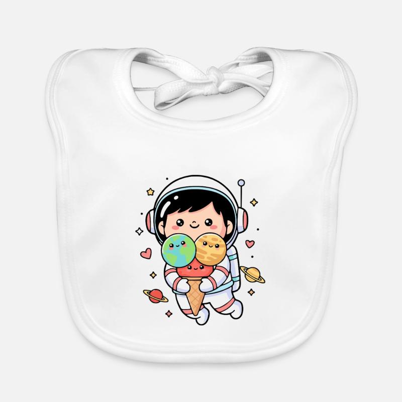 Œuvres d’astronaute Nourriture Humour spatial Bavoir bio Bébé
