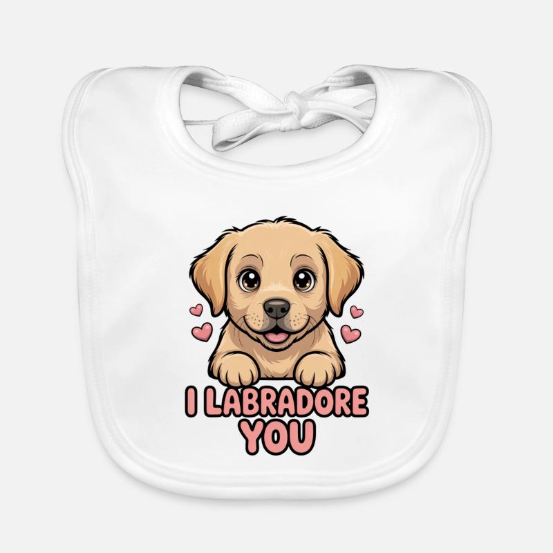 Moi Labrador You Cute Labo Cartoon Bavoir bio Bébé