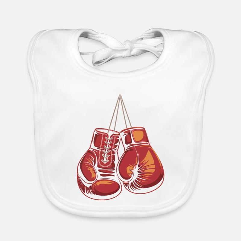 Illustration des gants de boxe rouges Bavoir bio Bébé