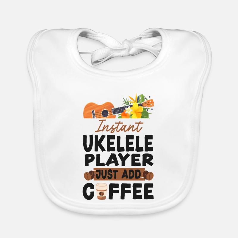 Hawaiian Ukulele Uke Coffee Baby Bio-Lätzchen