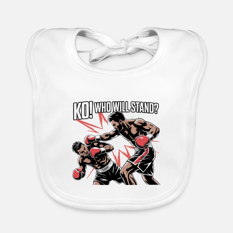 Explosion graphique de boxe par KO Showdown Bavoir bio Bébé