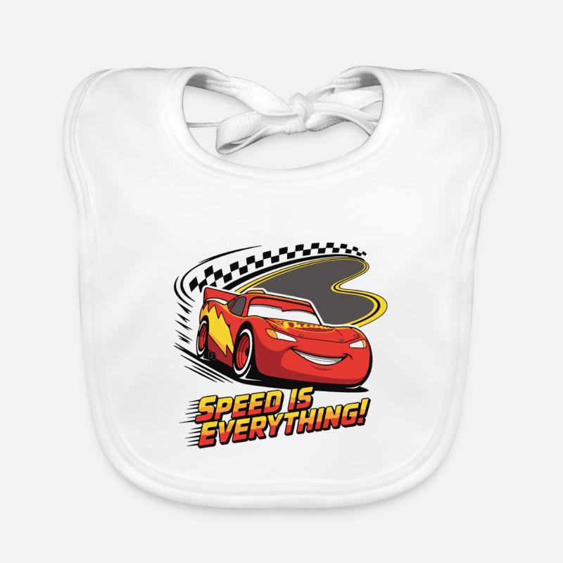 Speed Is Everything Car Cartoon Organic Baby Bibs