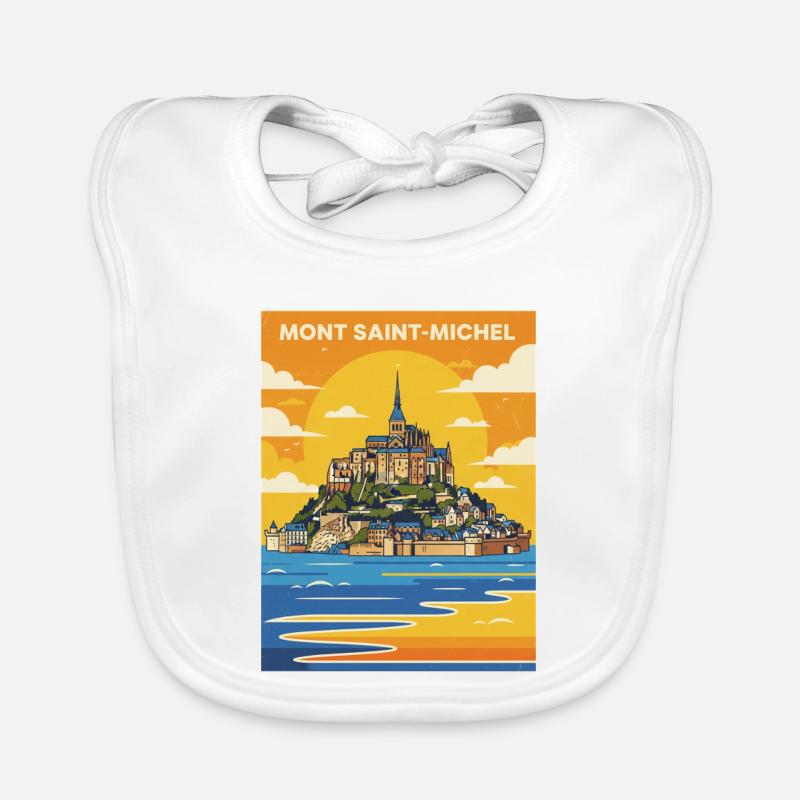 Mont Saint-Michel Plakat Baby Bio-Lätzchen