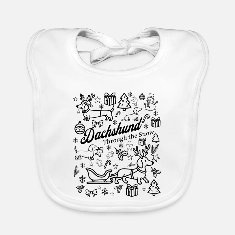 Conception de la neige teckel Bavoir bio Bébé