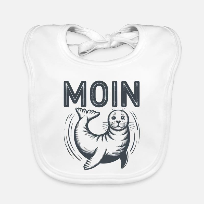 Phoque des phoques mer Baltique Moin en mer du Nord Bavoir bio Bébé