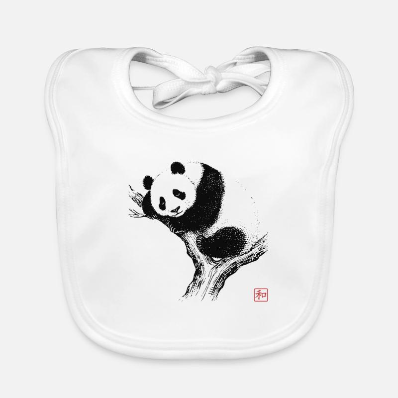 Sleeping Panda Zen Art Organic Baby Bibs