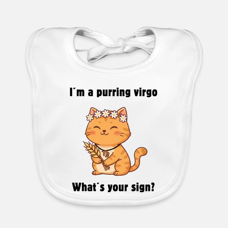 Sternzeichen Jungfrau Katze – Cute Virgo Cat Baby Bio-Lätzchen