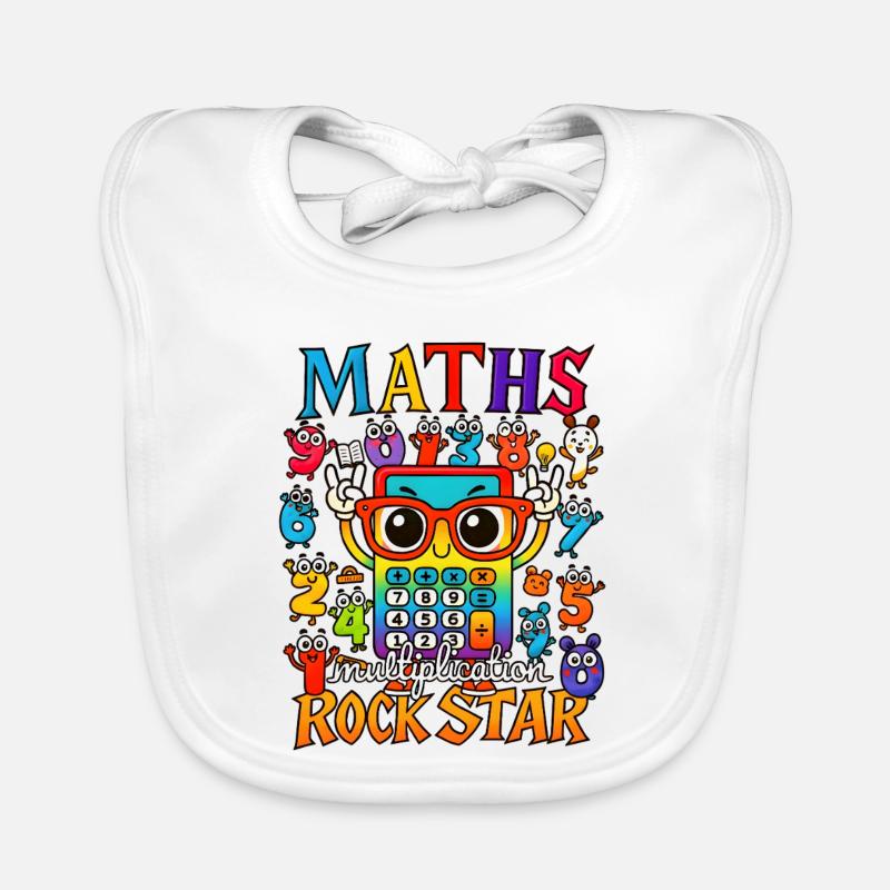 Jour de chiffre Maths Multiplication Rock Star Bavoir bio Bébé