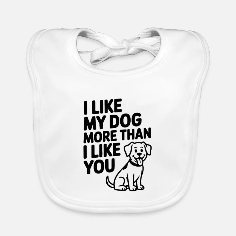 J’aime mon chien plus que je ne t’aime Bavoir bio Bébé
