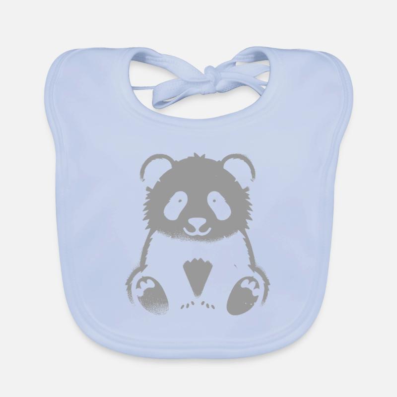Panda mignon – Design d’animal mignon Bavoir bio Bébé