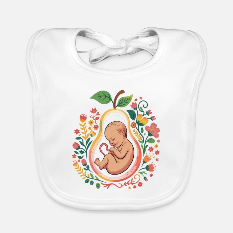 Fruit de la vie : Ventre de fleur Bavoir bio Bébé