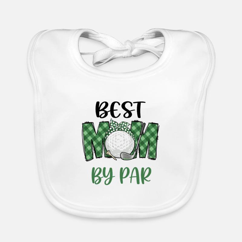 Best Mom by Par Golf Tee Organic Baby Bibs