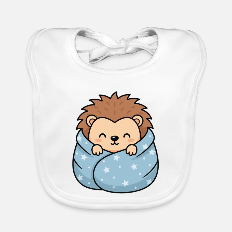 Star-hedgehog cuddle Organic Baby Bibs