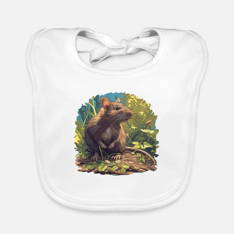Ratten Ratte Baby Bio-Lätzchen
