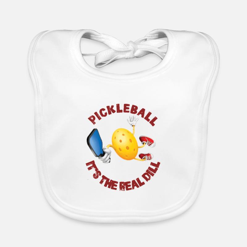 Pickleball Its The Real Dill Organic Baby Bibs