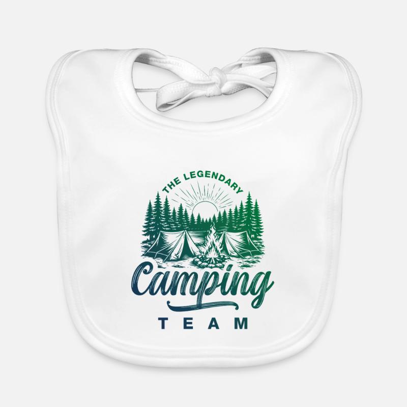 Camping Team Outdoor Tent Organic Baby Bibs