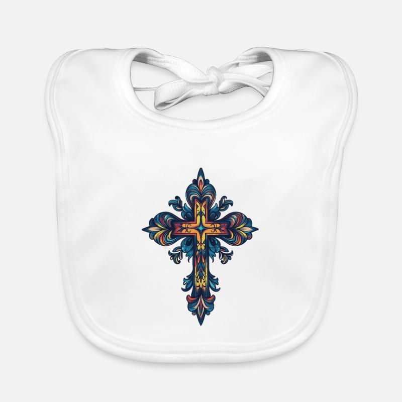Cross Christian Organic Baby Bibs