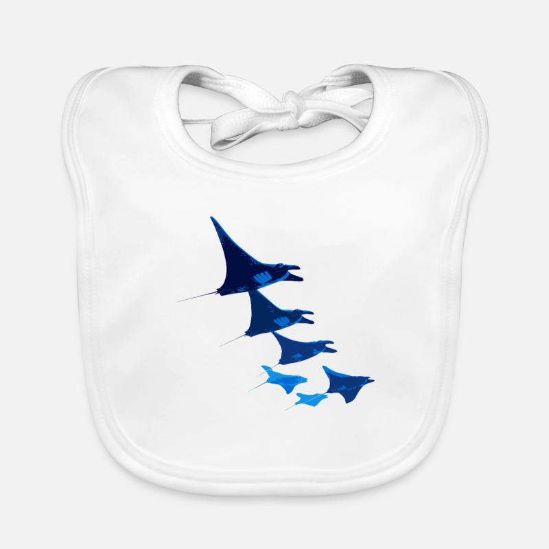 Manta Rochen Teufelsrochen Stachelrochen Taucher Baby Bio-Lätzchen