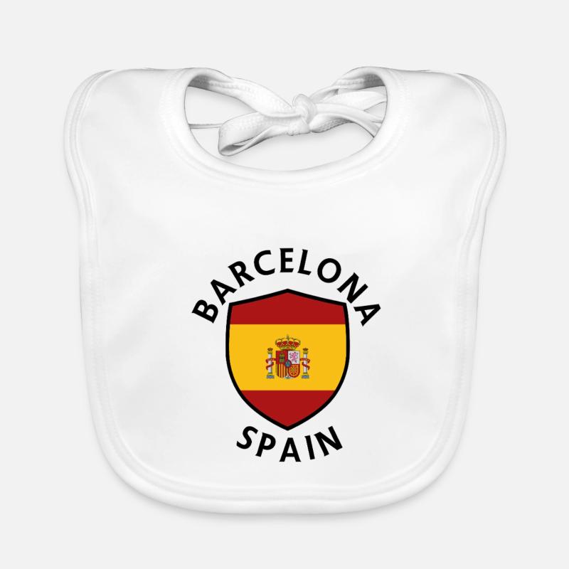 Barcelona Shield Spain Organic Baby Bibs