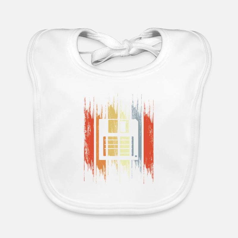 Retro Diskette Baby Bio-Lätzchen