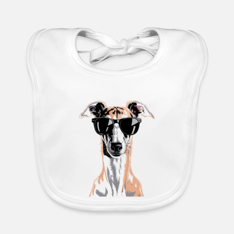 Greyhound Windhund Baby Bio-Lätzchen