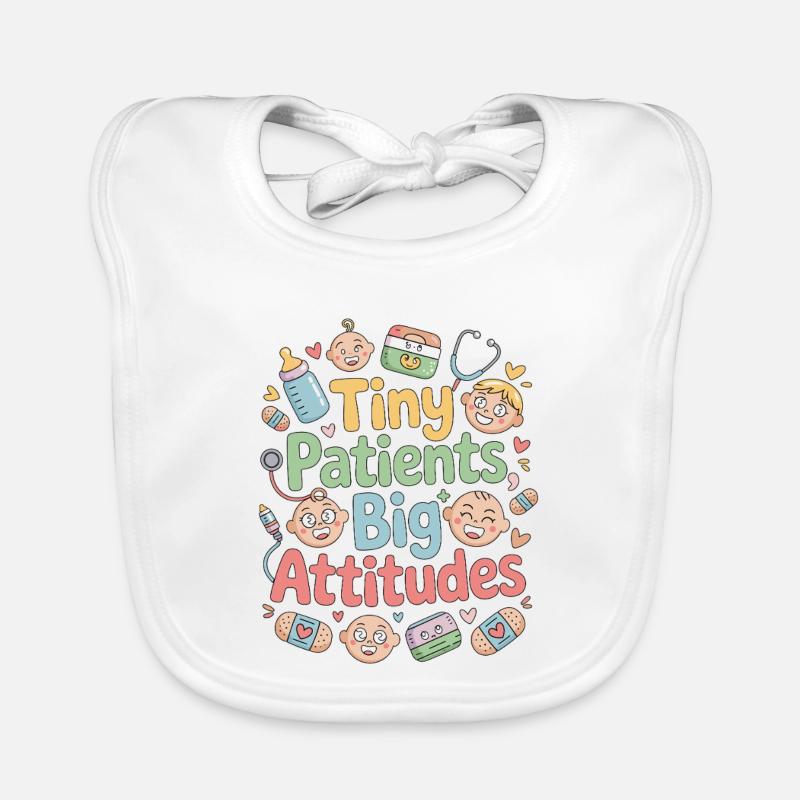 Pediatric Nurse Tiny Patients Big Registered Nurse Baby Bio-Lätzchen