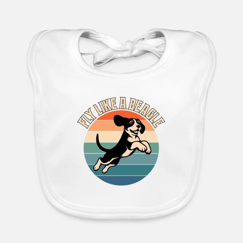 Volez comme un beagle rétro vintage Bavoir bio Bébé