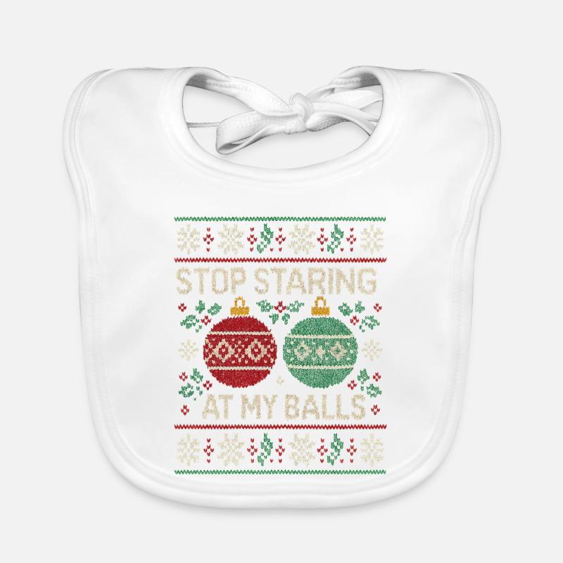 Arrête de fixer mes couilles ! Utilisation inappropriée Bavoir bio Bébé