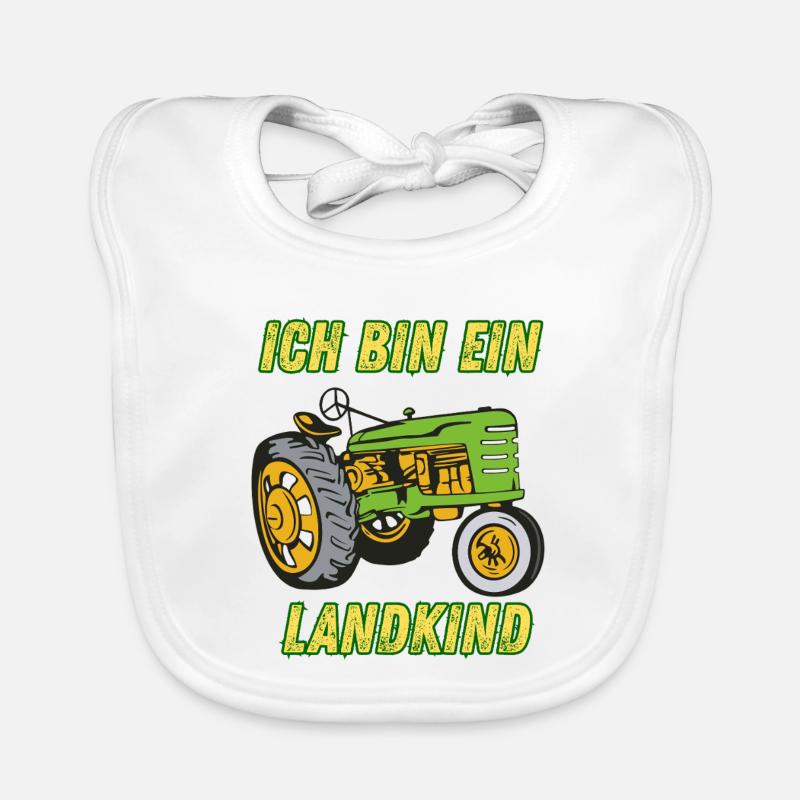 Landkind Traktor - Ich bin ein Landkind Baby Bio-Lätzchen