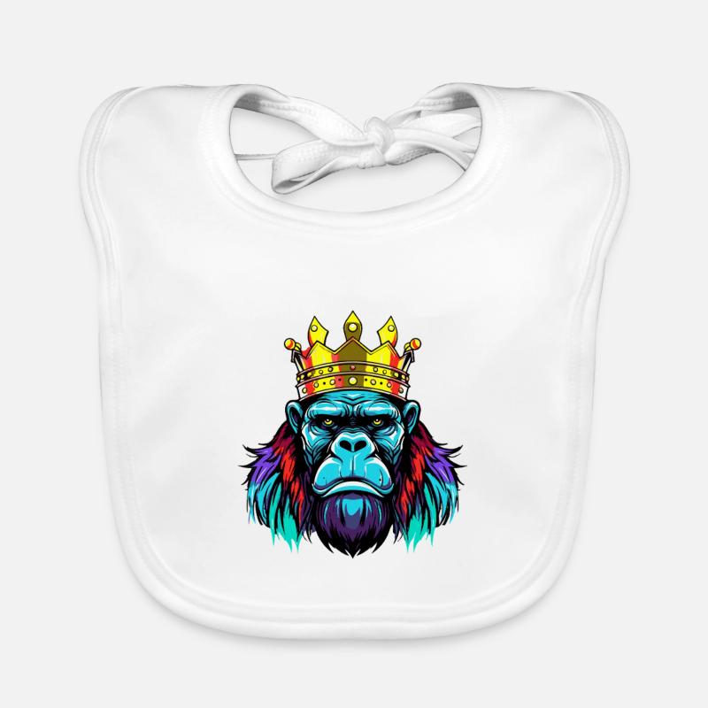 Couronne de néon gorille Bavoir bio Bébé