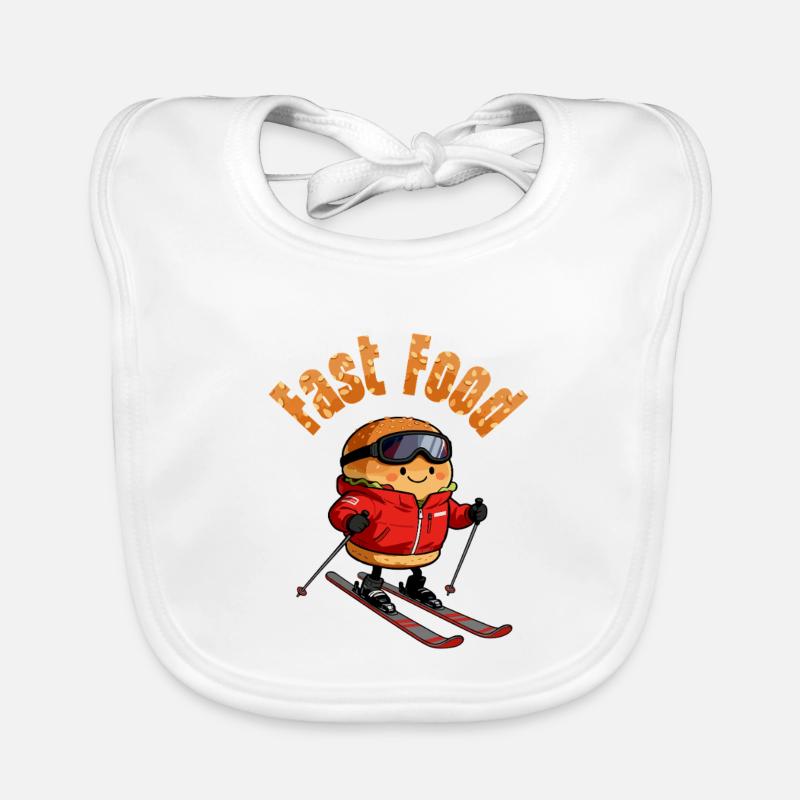 Restauration rapide à ski Bavoir bio Bébé