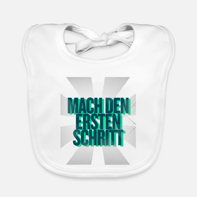 Mach den ersten Schritt – Mut Statement Baby Bio-Lätzchen