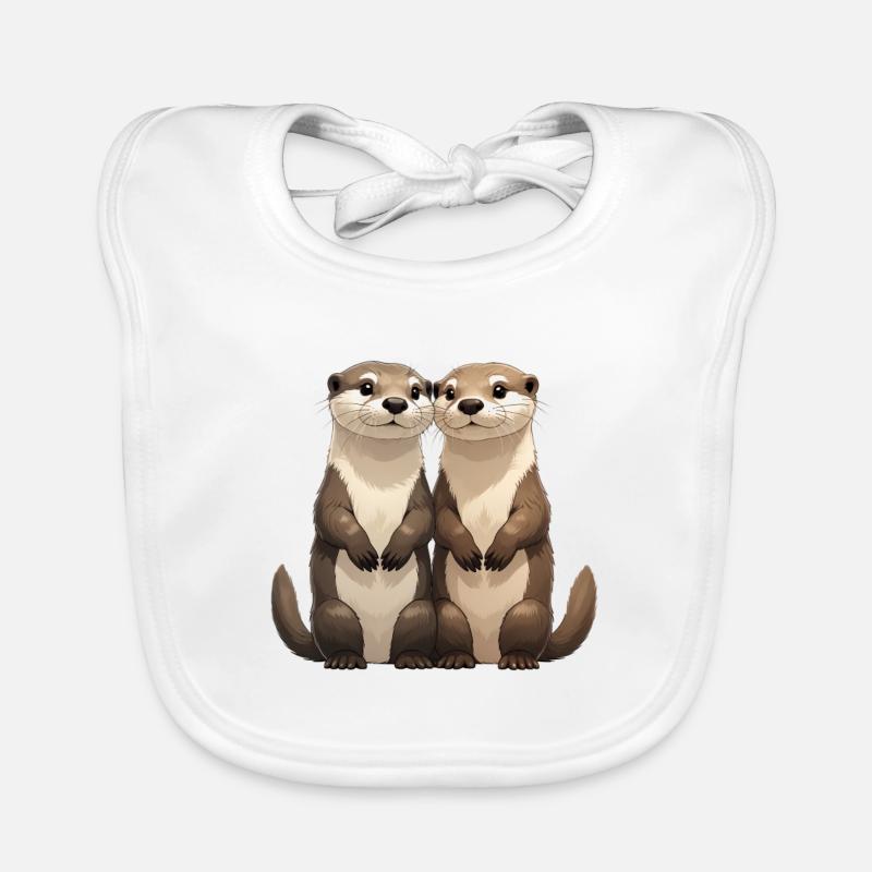 Deux mignons suricates Bavoir bio Bébé