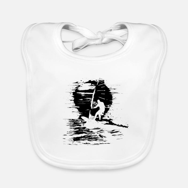 Windsurfing Instructor Organic Baby Bibs