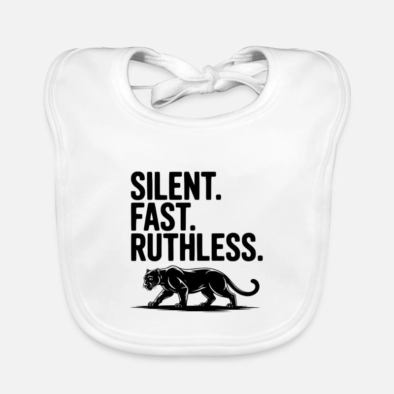 Silent. Fast. Ruthless. Organic Baby Bibs