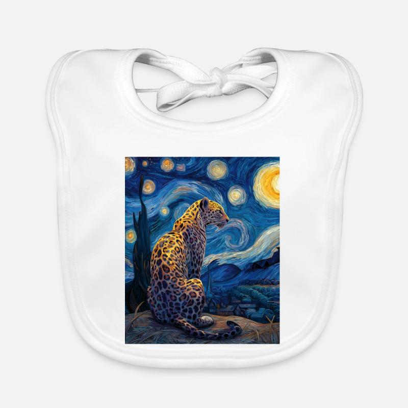 Léopard Van Gogh Bavoir bio Bébé