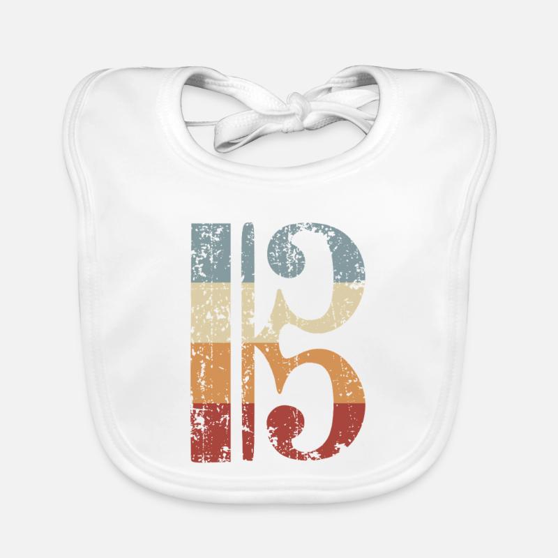 Alto clef, viola, viola, viola clef Organic Baby Bibs
