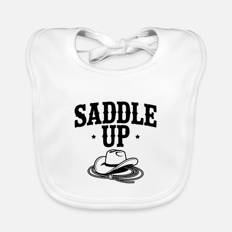 Sattel auf. Baby Bio-Lätzchen