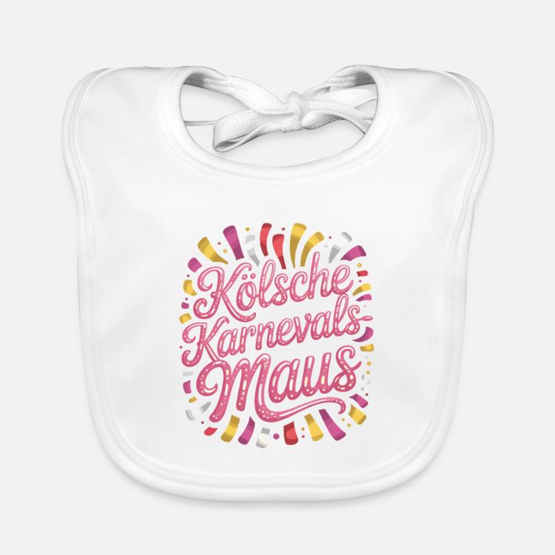 Kölsche Karnevalsmaus Karneval Köln Kölner Maus Baby Bio-Lätzchen