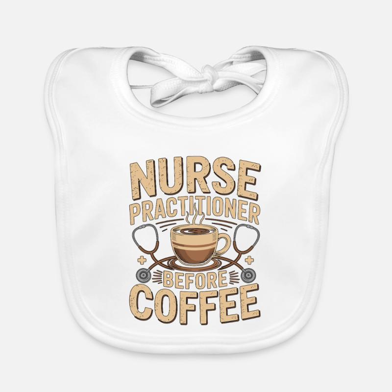 Infirmière praticienne avant l’allaitement Coffee Lover Bavoir bio Bébé