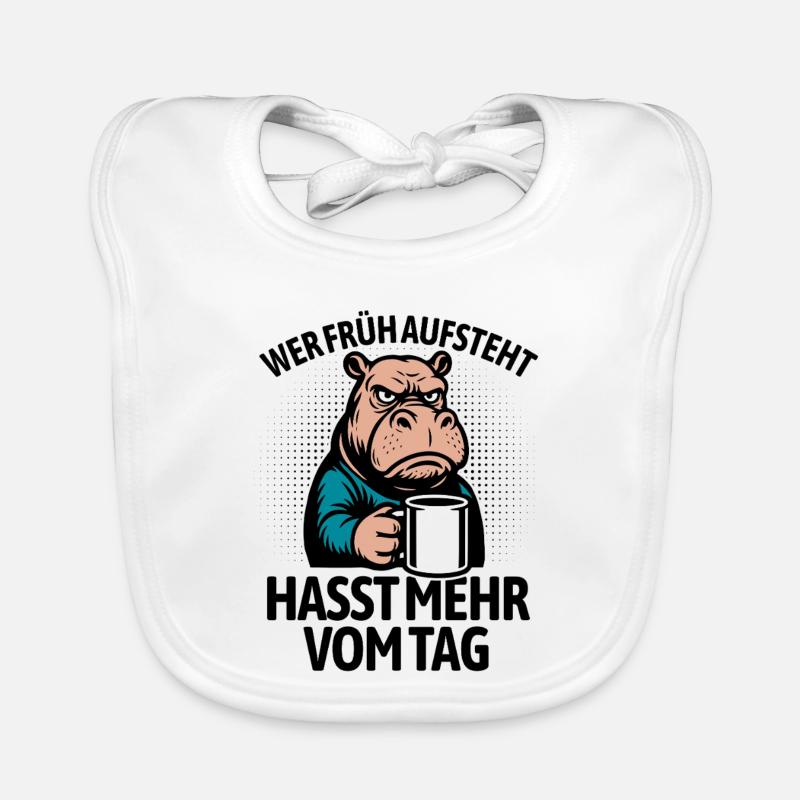 Hippo - Wer früh aufsteht hasst mehr vom Tag Baby Bio-Lätzchen