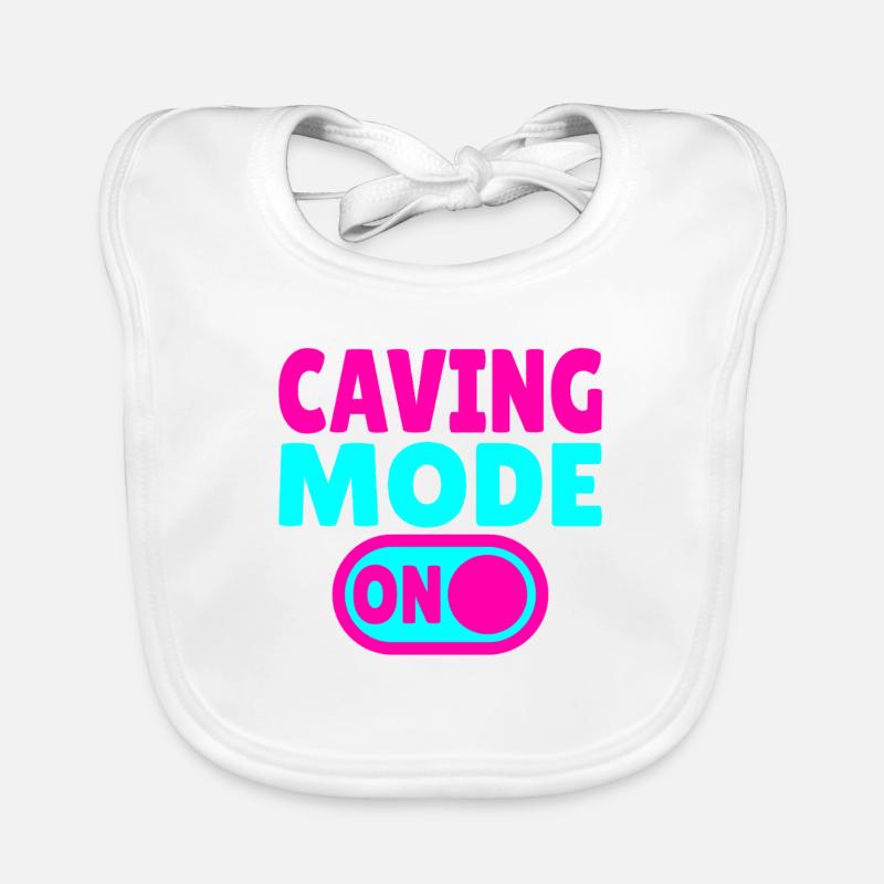 Caving Mode ON – Cave Adventure in the Dark Organic Baby Bibs